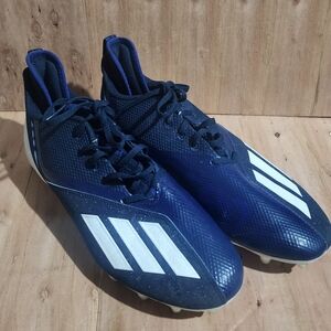 Adidas Adizero Scorch Football Cleats Navy Blue/White FX4250 Men's Size 13